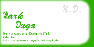 mark duga business card